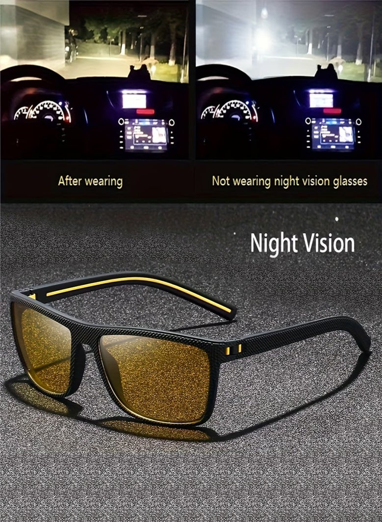 Arabash Night Vision Glasses with Anti-Glare Lenses – Stylish Yellow Glasses for Driving, Parties & Everyday Use - Image 1